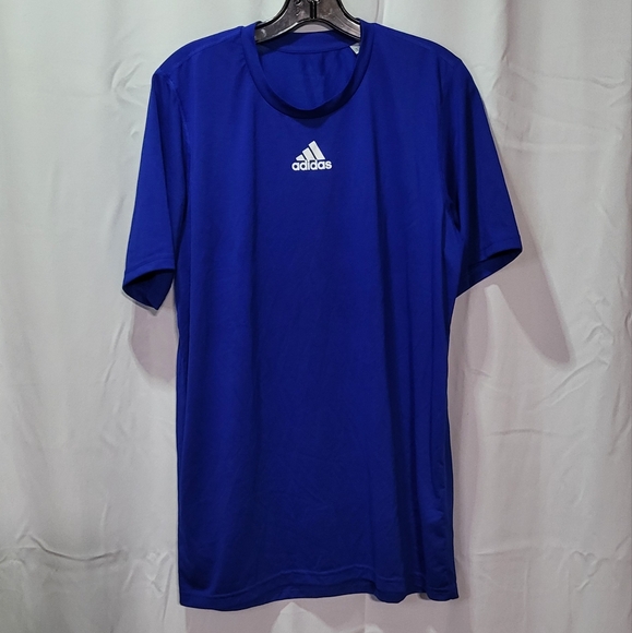Adidas Men's Royal Blue Creator Short Sleeve Active Tee Shirt Size Large Tall - Picture 2 of 7
